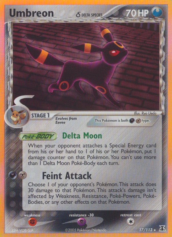 Umbreon (17/113) (Delta Species) [EX: Delta Species] - Comfy Hobbies