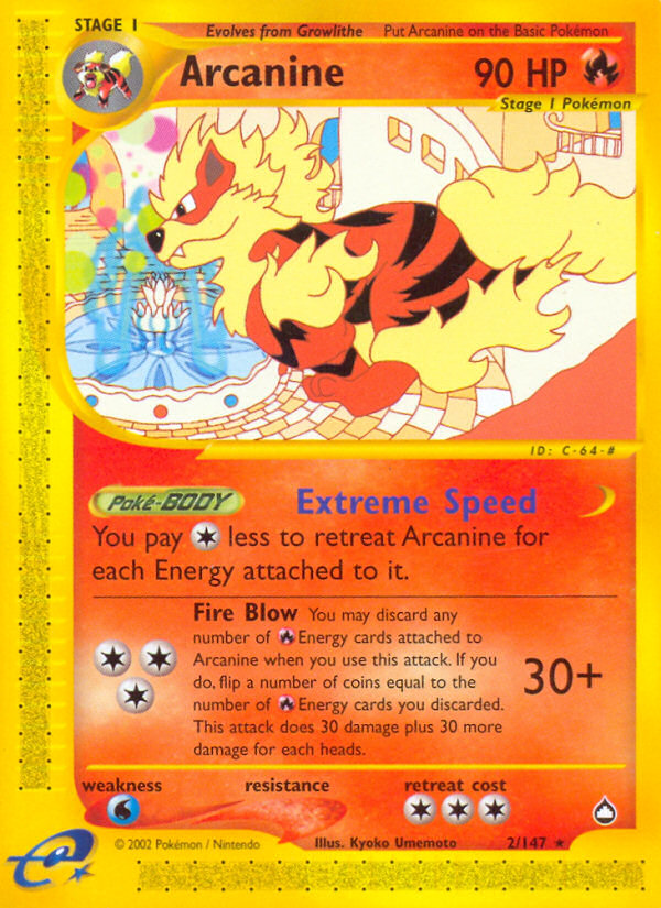 Arcanine (2/147) [Aquapolis] - Comfy Hobbies