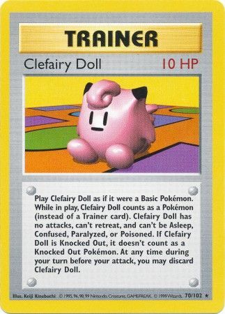 Clefairy Doll (70/102) [Base Set Shadowless Unlimited] - Comfy Hobbies