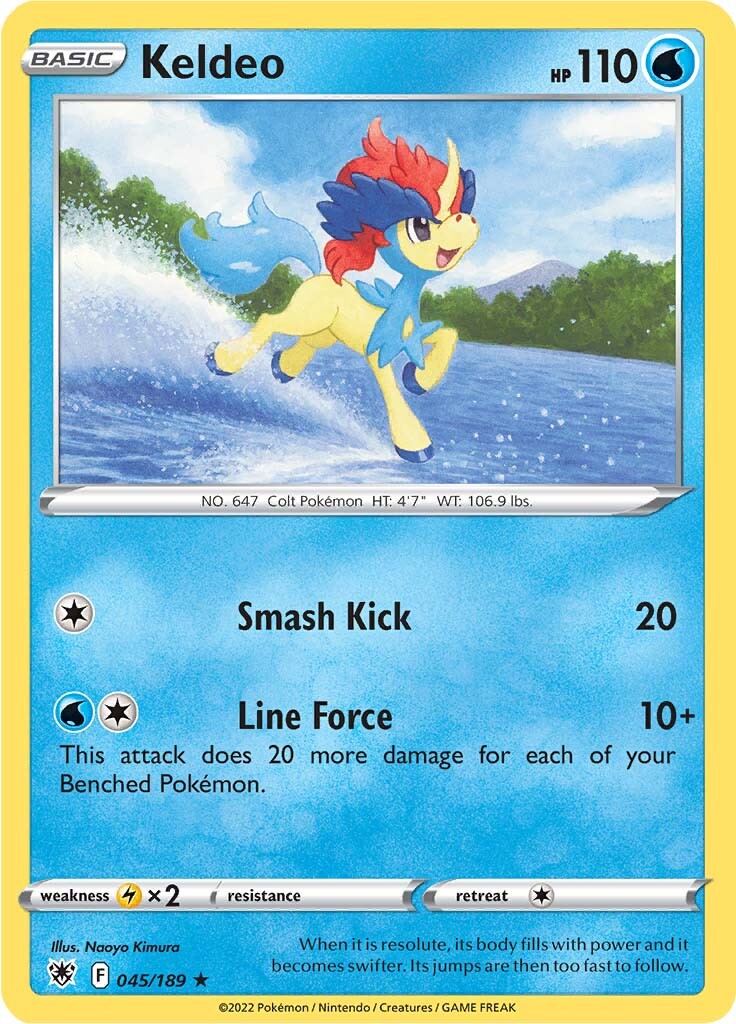 Keldeo (045/189) (Theme Deck Exclusive) [Sword & Shield: Astral Radiance] - Comfy Hobbies