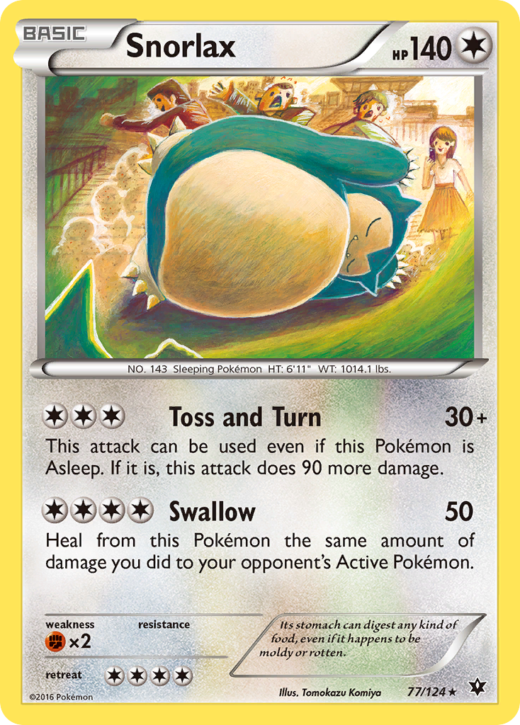 Snorlax (77/124) [XY: Fates Collide] - Comfy Hobbies