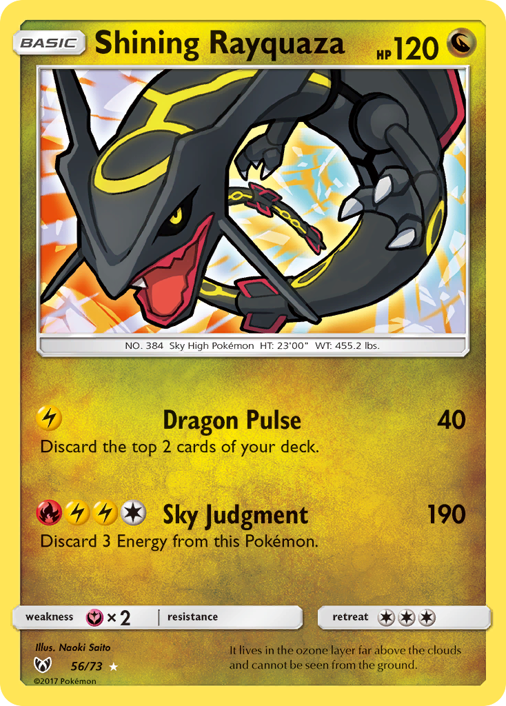 Shining Rayquaza (56/73) [Sun & Moon: Shining Legends] - Comfy Hobbies