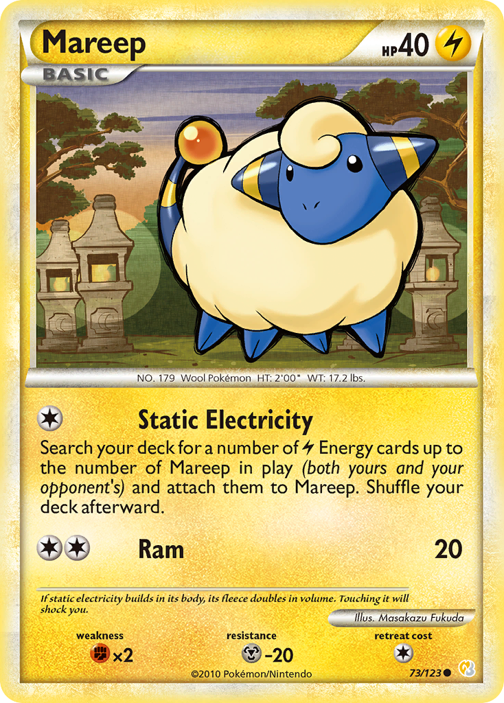 Mareep (73/123) [HeartGold & SoulSilver: Base Set] - Comfy Hobbies