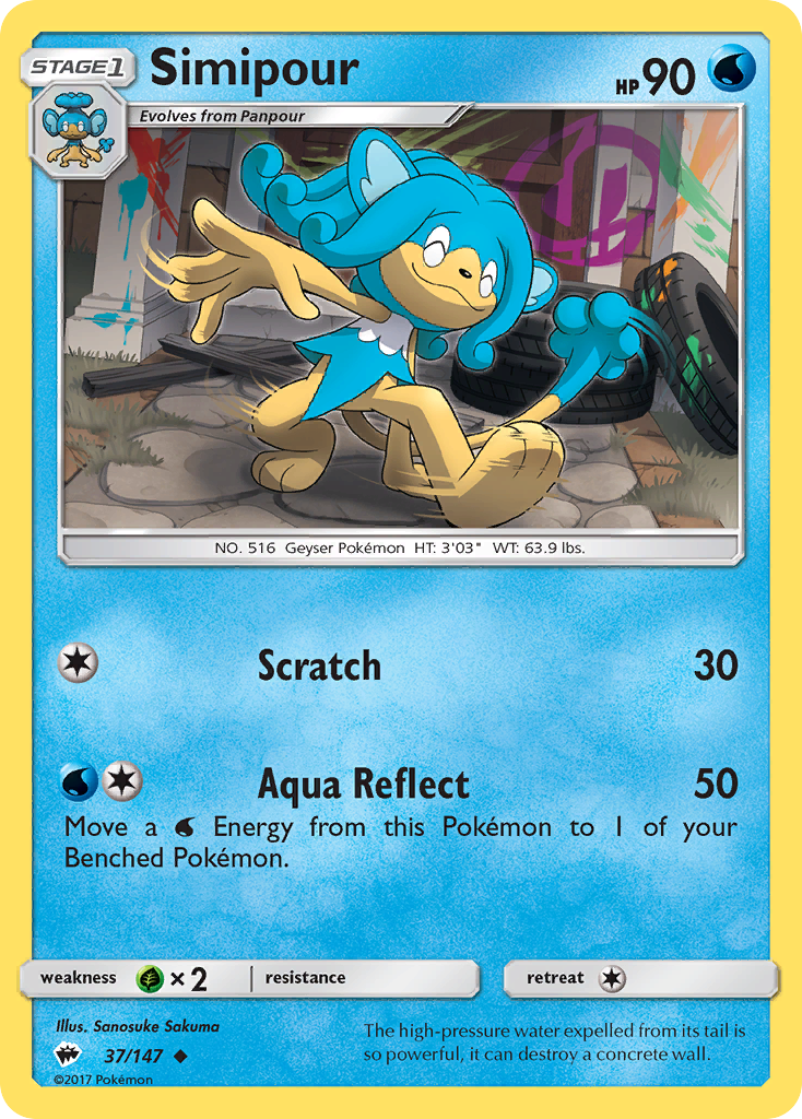 Simipour (37/147) [Sun & Moon: Burning Shadows] - Comfy Hobbies