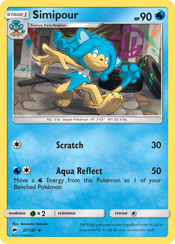 Simipour (37/147) [Sun & Moon: Burning Shadows] - Comfy Hobbies