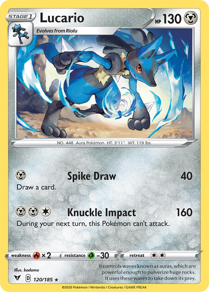 Lucario (120/185) [Sword & Shield: Vivid Voltage] - Comfy Hobbies