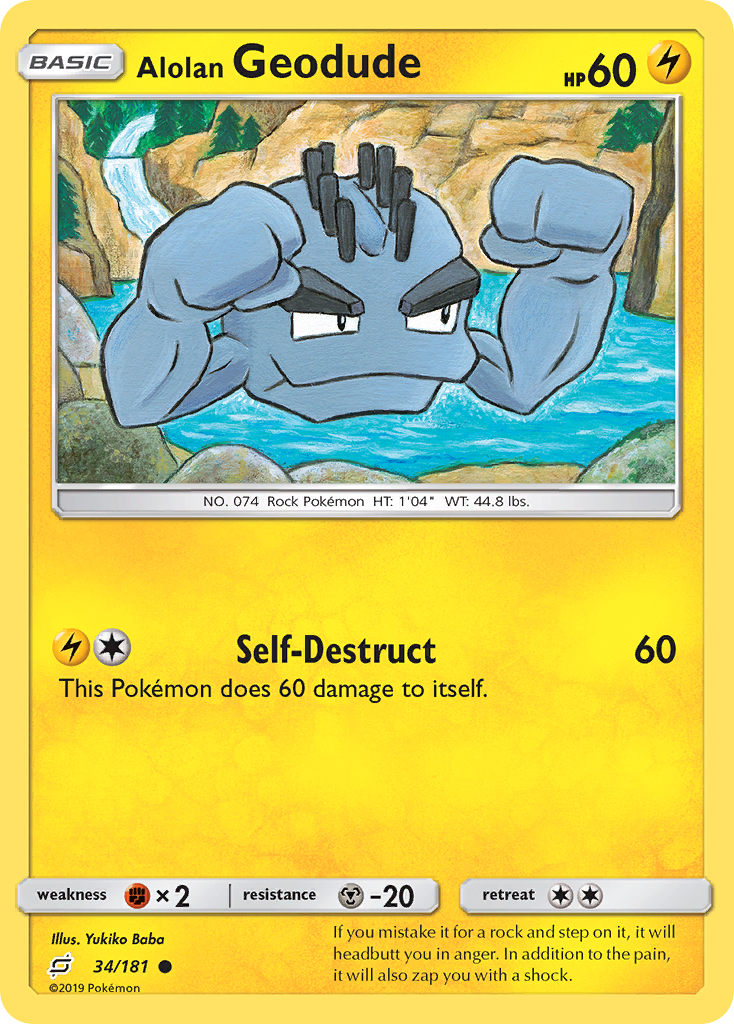 Alolan Geodude (34/181) [Sun & Moon: Team Up] - Comfy Hobbies