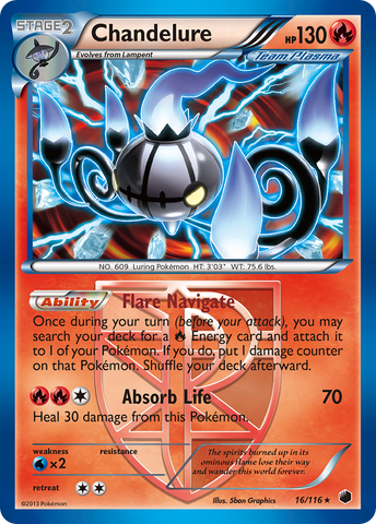 Chandelure (16/116) [Black & White: Plasma Freeze] - Comfy Hobbies