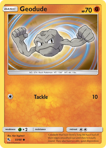 Geodude (33/68) [Sun & Moon: Hidden Fates] - Comfy Hobbies