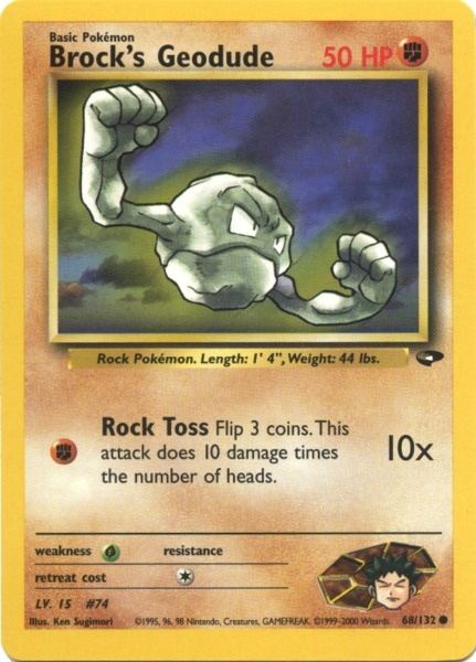 Brock's Geodude (68/132) [Gym Challenge Unlimited] - Comfy Hobbies