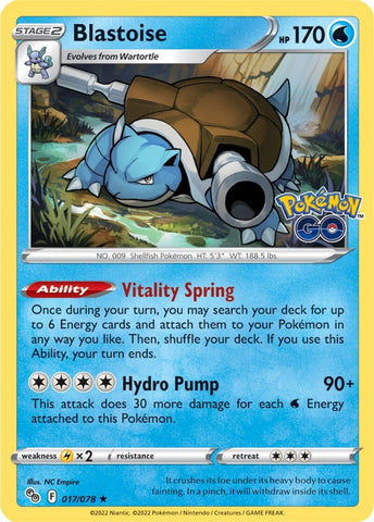 Blastoise (017/078) [Pokémon GO] - Comfy Hobbies