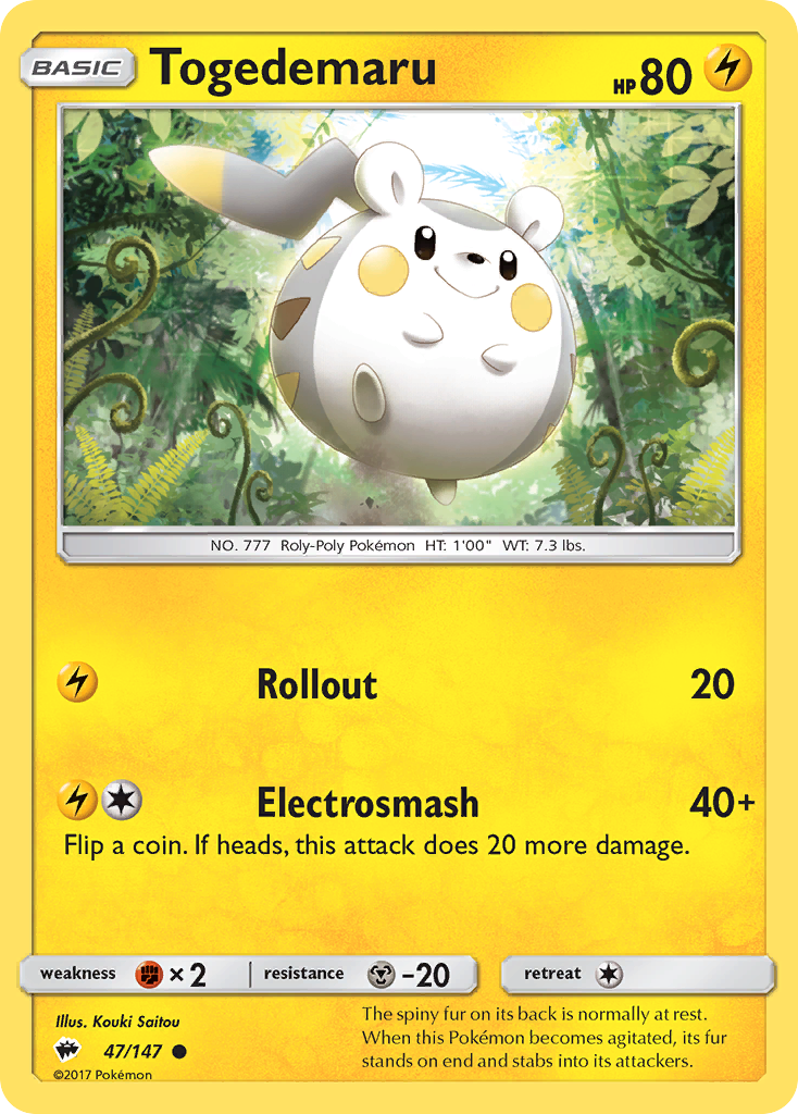 Togedemaru (47/147) [Sun & Moon: Burning Shadows] - Comfy Hobbies