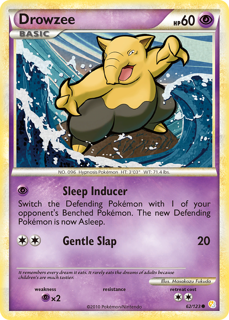 Drowzee (62/123) [HeartGold & SoulSilver: Base Set] - Comfy Hobbies