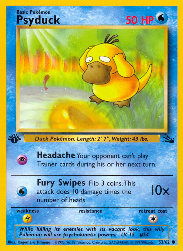 Psyduck (53/62) [Fossil 1st Edition] - Comfy Hobbies