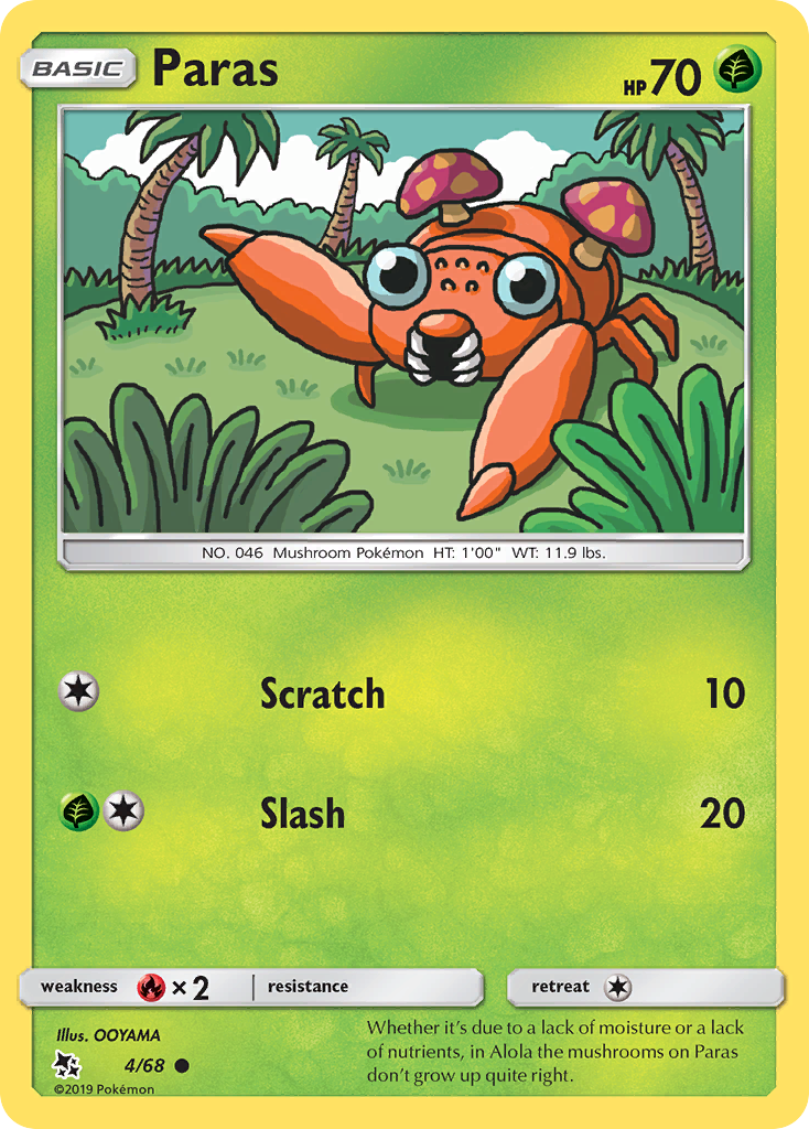 Paras (4/68) [Sun & Moon: Hidden Fates] - Comfy Hobbies
