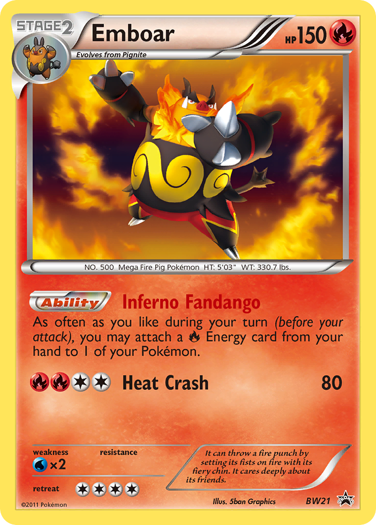 Emboar (BW21) [Black & White: Black Star Promos] - Comfy Hobbies