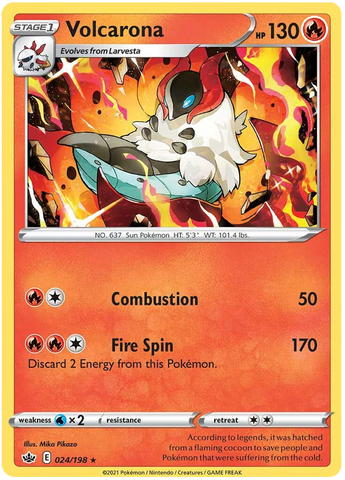 Volcarona (024/198) [Sword & Shield: Chilling Reign] - Comfy Hobbies