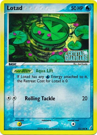 Lotad (55/100) (Stamped) [EX: Crystal Guardians] - Comfy Hobbies