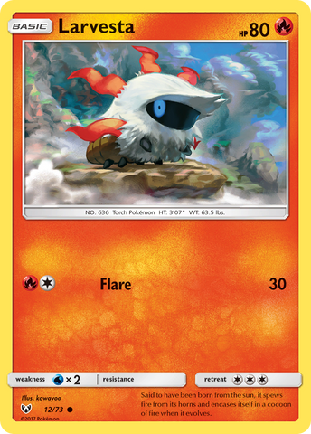Larvesta (12/73) [Sun & Moon: Shining Legends] - Comfy Hobbies