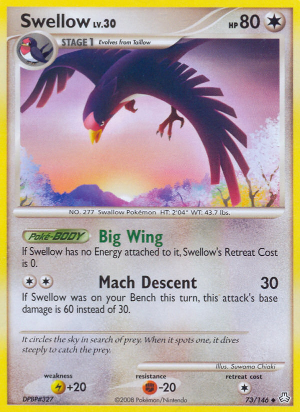 Swellow (73/146) [Diamond & Pearl: Legends Awakened] - Comfy Hobbies