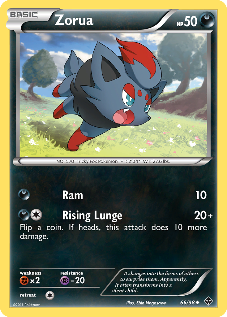 Zorua (66/98) [Black & White: Emerging Powers] - Comfy Hobbies