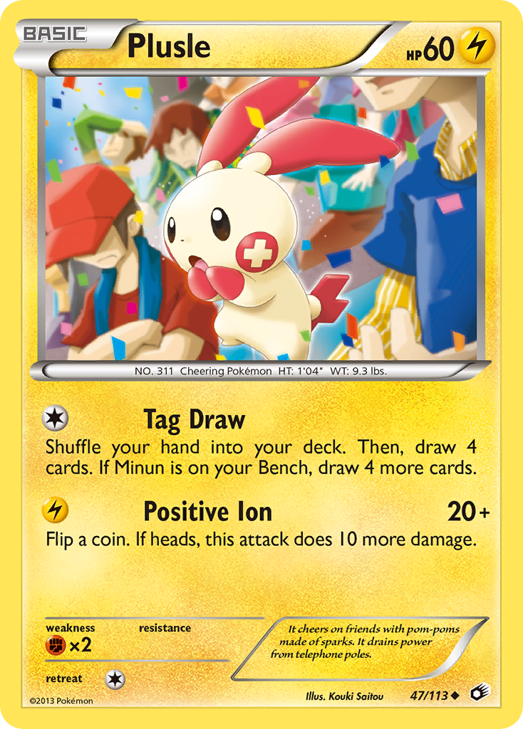 Plusle (47/113) [Black & White: Legendary Treasures] - Comfy Hobbies