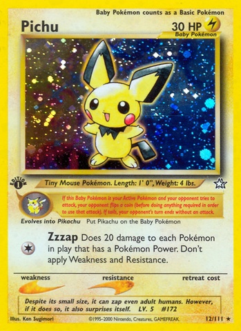 Pichu (12/111) [Neo Genesis 1st Edition] - Comfy Hobbies