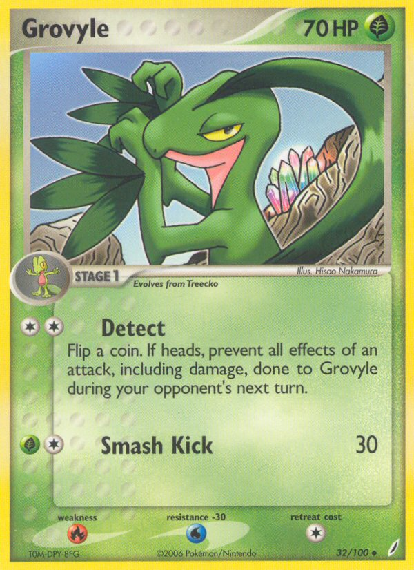 Grovyle (32/100) [EX: Crystal Guardians] - Comfy Hobbies