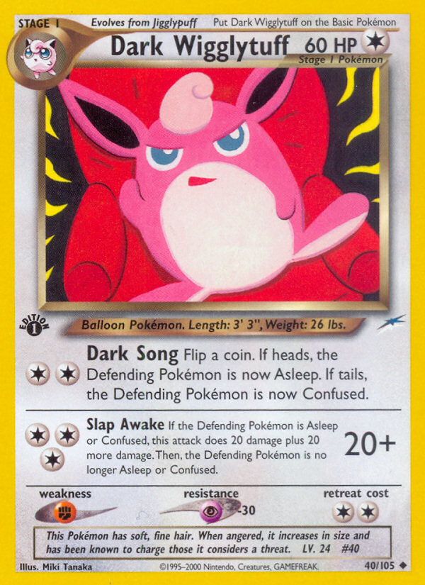 Dark Wigglytuff (40/105) [Neo Destiny 1st Edition] - Comfy Hobbies