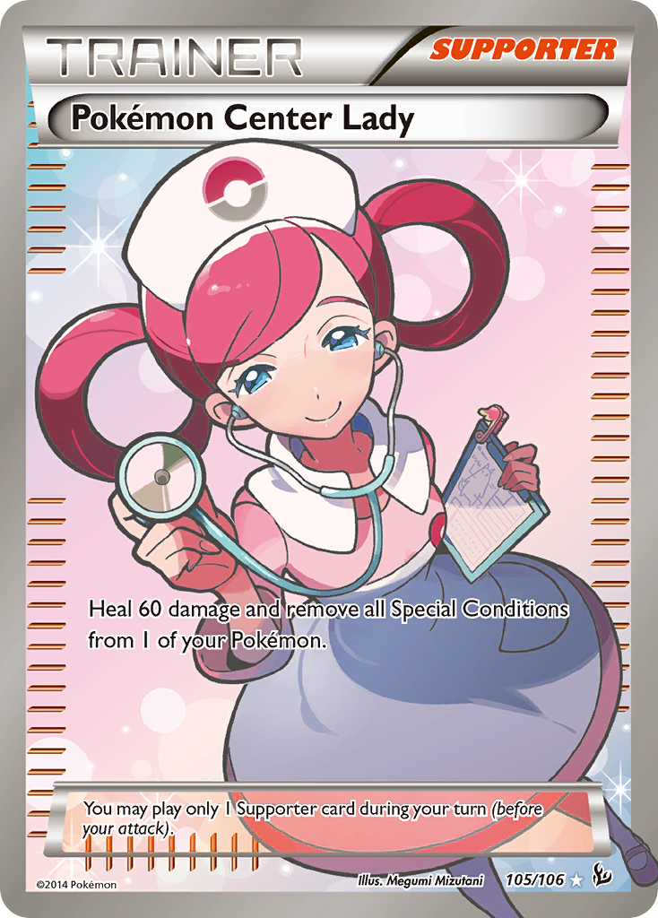 Pokemon Center Lady (105/106) [XY: Flashfire] - Comfy Hobbies