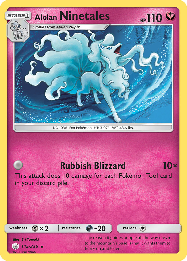 Alolan Ninetales (145/236) [Sun & Moon: Cosmic Eclipse] - Comfy Hobbies