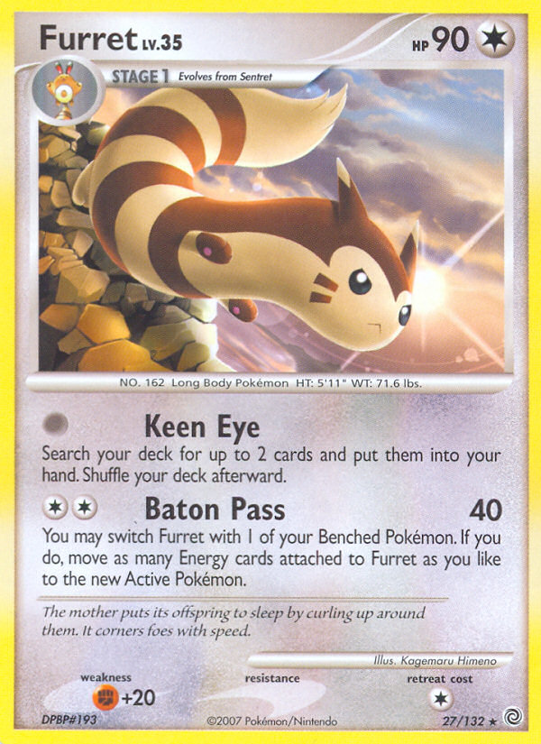 Furret (27/132) [Diamond & Pearl: Secret Wonders] - Comfy Hobbies