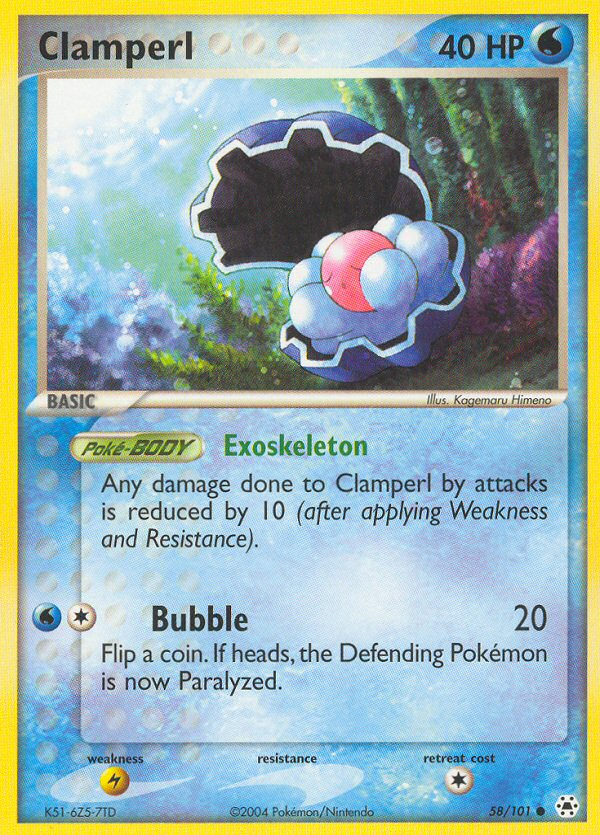 Clamperl (58/101) [EX: Hidden Legends] - Comfy Hobbies