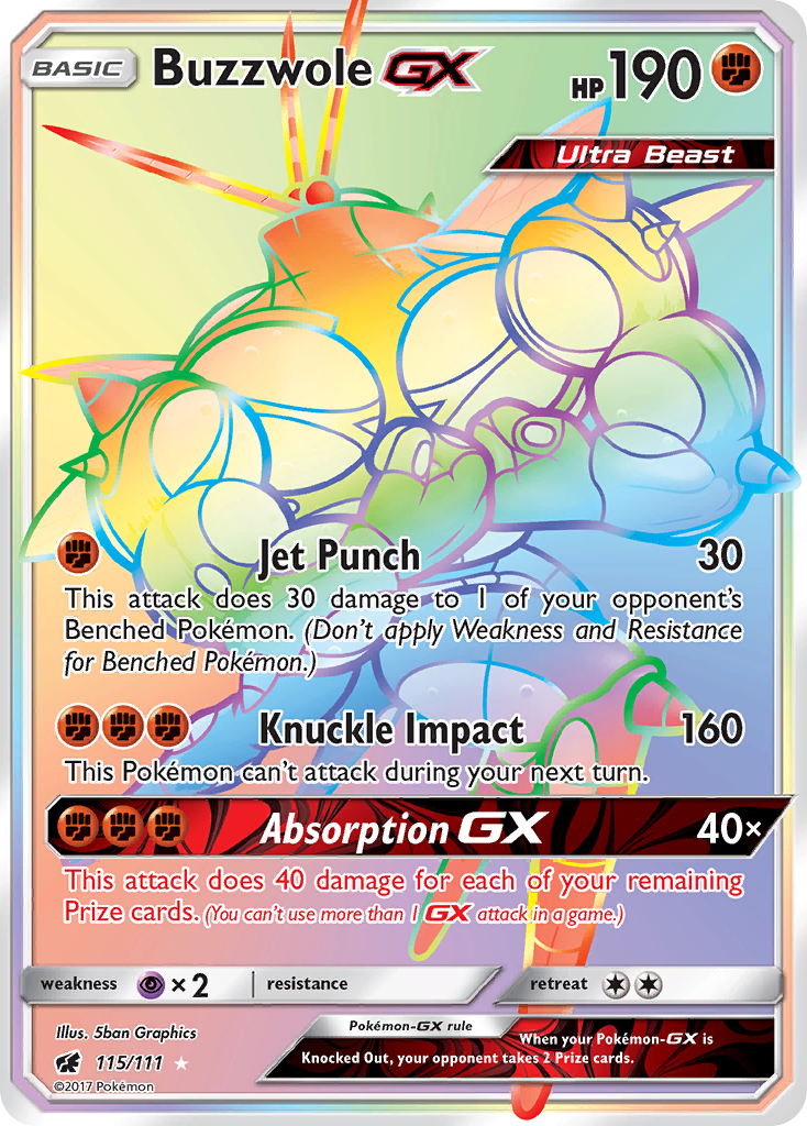 Buzzwole GX (115/111) [Sun & Moon: Crimson Invasion] - Comfy Hobbies