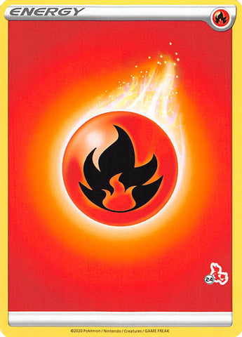 Fire Energy (Cinderace Stamp #24) [Battle Academy 2022] - Comfy Hobbies