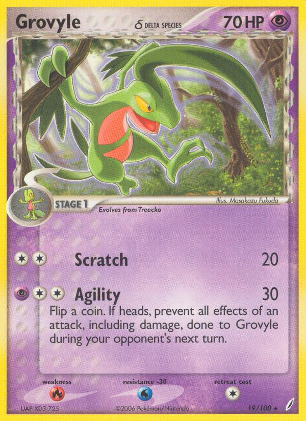 Grovyle(19/100) (Delta Species) [EX: Crystal Guardians] - Comfy Hobbies