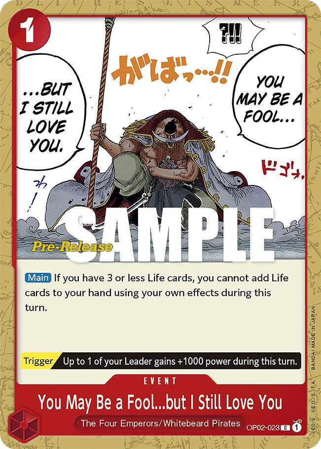 You May Be a Fool...but I Still Love You [Paramount War Pre-Release Cards] - Comfy Hobbies