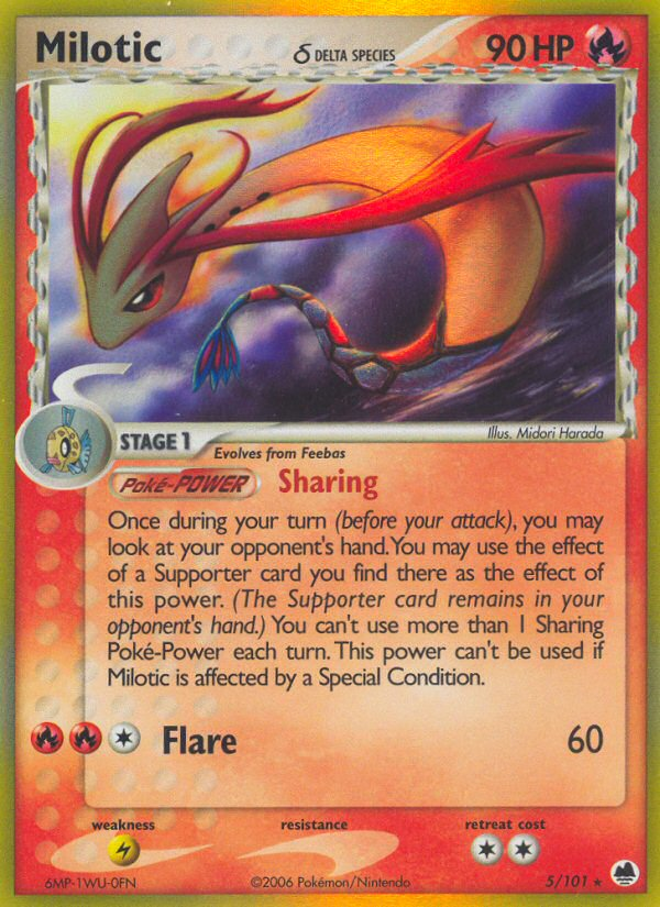 Milotic (5/101) (Delta Species) [EX: Dragon Frontiers] - Comfy Hobbies