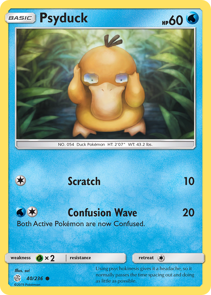 Psyduck (40/236) [Sun & Moon: Cosmic Eclipse] - Comfy Hobbies