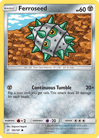 Ferroseed (102/181) [Sun & Moon: Team Up] - Comfy Hobbies