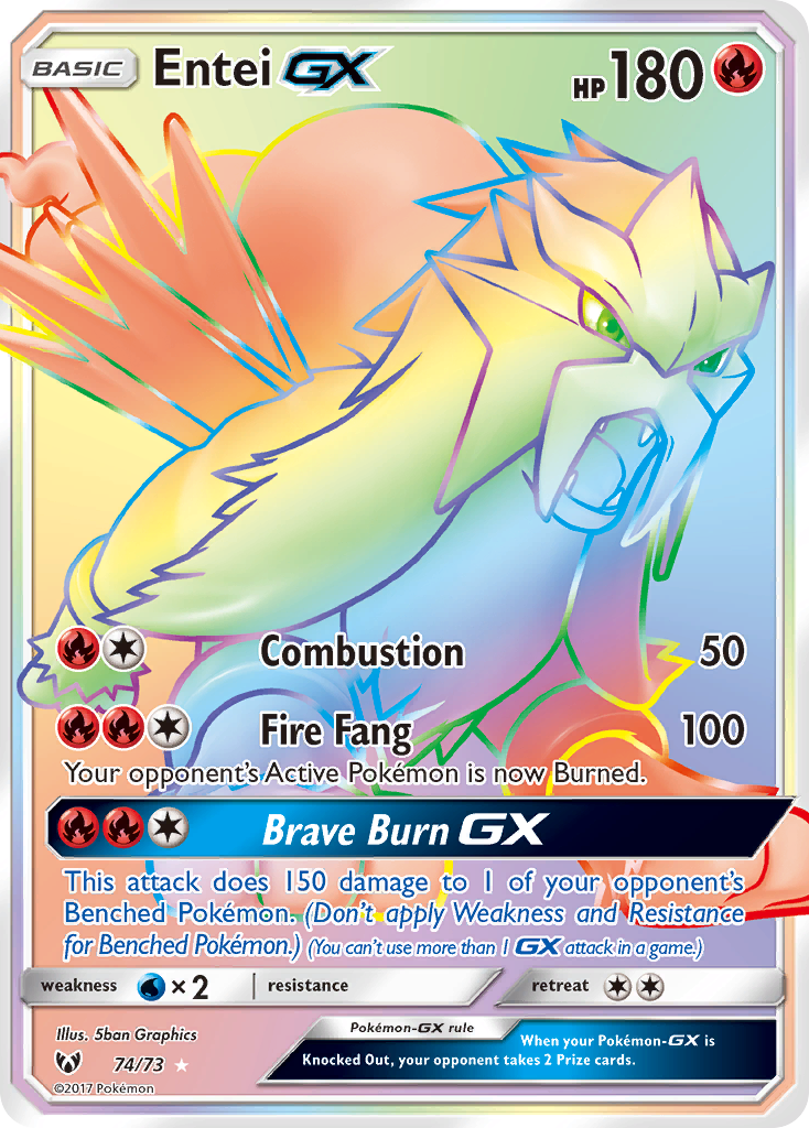 Entei GX (74/73) [Sun & Moon: Shining Legends] - Comfy Hobbies