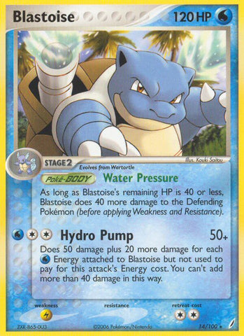 Blastoise (14/100) (Theme Deck Exclusive) [EX: Crystal Guardians] - Comfy Hobbies