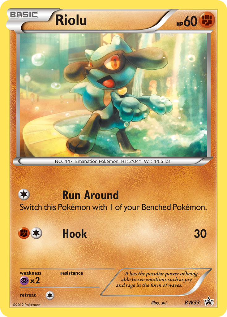 Riolu (BW33) [Black & White: Black Star Promos] - Comfy Hobbies