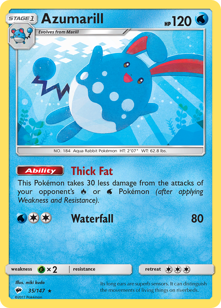 Azumarill (35/147) [Sun & Moon: Burning Shadows] - Comfy Hobbies