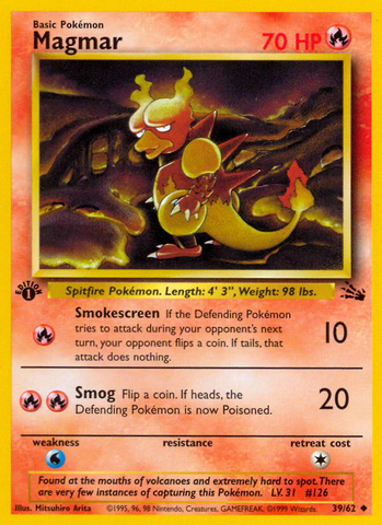 Magmar (39/62) [Fossil 1st Edition] - Comfy Hobbies