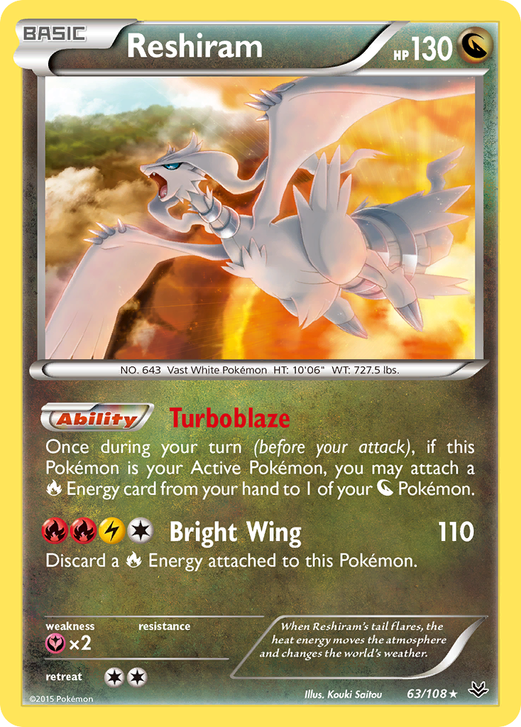 Reshiram (63/108) [XY: Roaring Skies] - Comfy Hobbies