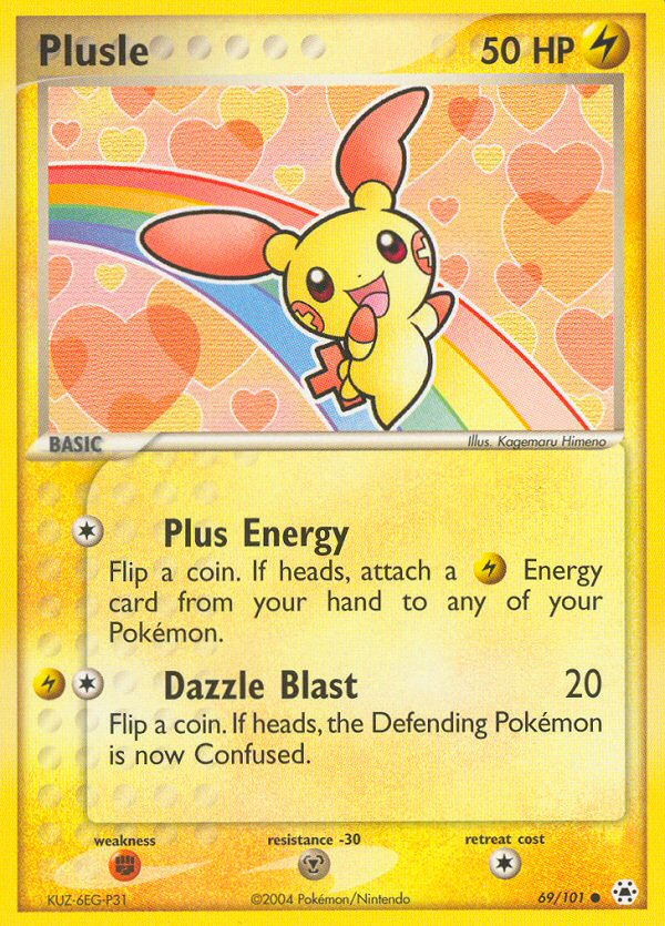 Plusle (69/101) [EX: Hidden Legends] - Comfy Hobbies