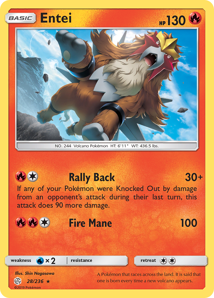 Entei (28/236) [Sun & Moon: Cosmic Eclipse] - Comfy Hobbies