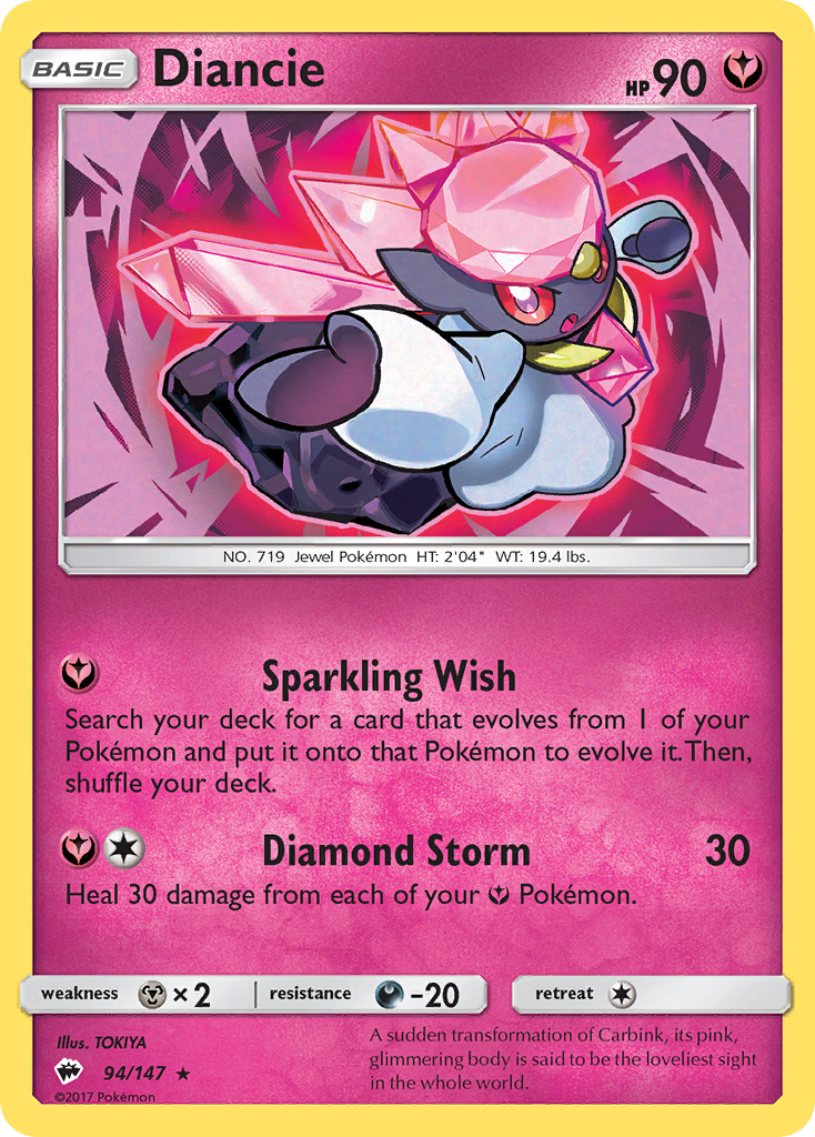 Diancie (94/147) [Sun & Moon: Burning Shadows] - Comfy Hobbies