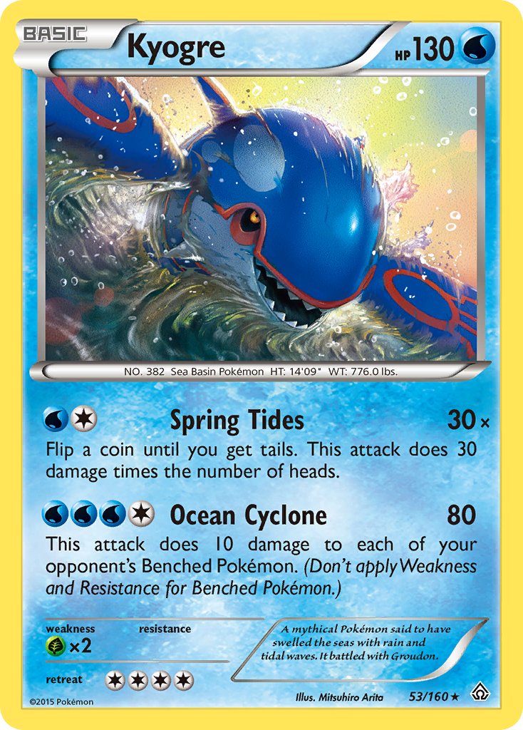 Kyogre (53/160) (Theme Deck Exclusive) [XY: Primal Clash] - Comfy Hobbies